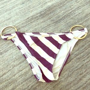 L*Space purple and white stripe bottom